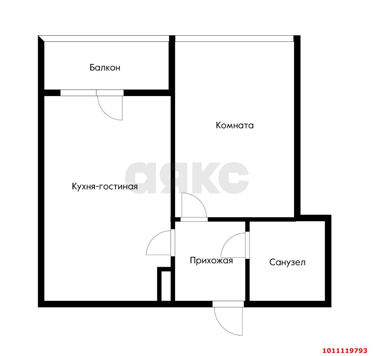 Фото №4: 1-комнатная квартира 42 м² - Краснодар, жилой комплекс Самолёт, ул. Западный Обход, 39/2