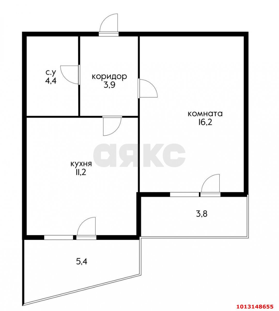 Фото №10: 1-комнатная квартира 36 м² - Краснодар, Новый, ул. 9-я Тихая, 5