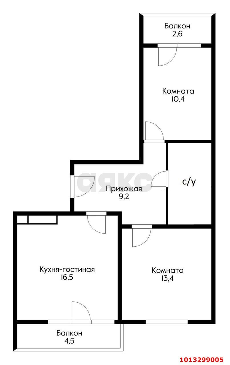 Фото №15: 2-комнатная квартира 64 м² - Краснодар, жилой комплекс Свобода, ул. Домбайская