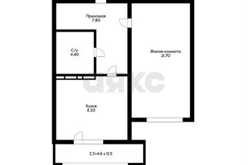 Фото №4: 1-комнатная квартира 45 м² - Краснодар, мкр. жилой комплекс Дом у Озера, ул. Селезнёва, 104/1