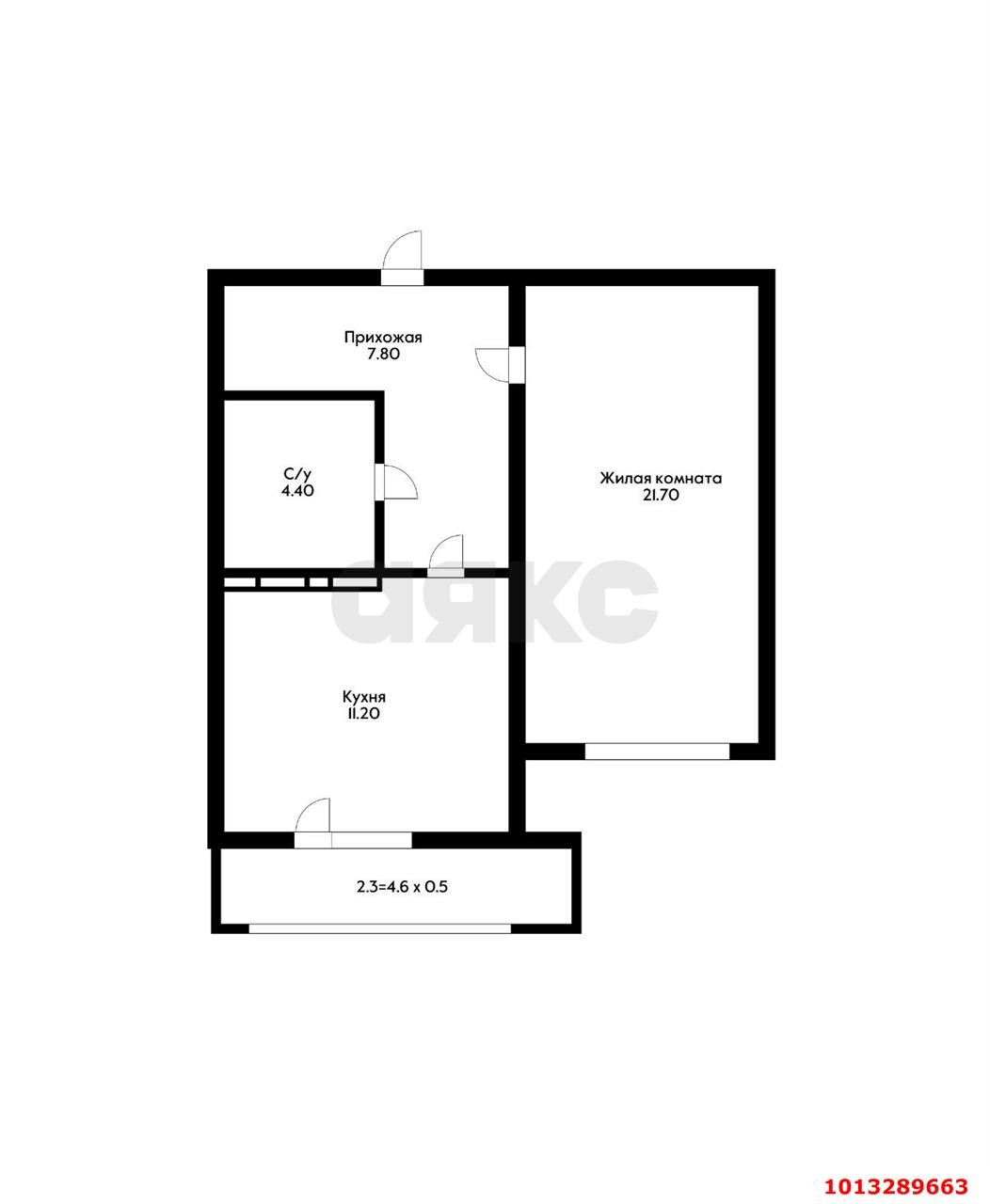 Фото №4: 1-комнатная квартира 48 м² - Краснодар, жилой комплекс Дом у Озера, ул. Селезнёва, 104/1