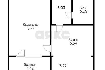 Фото №3: 1-комнатная квартира 33 м² - Краснодар, мкр. Музыкальный, ул. имени Мусоргского М.П., 1А