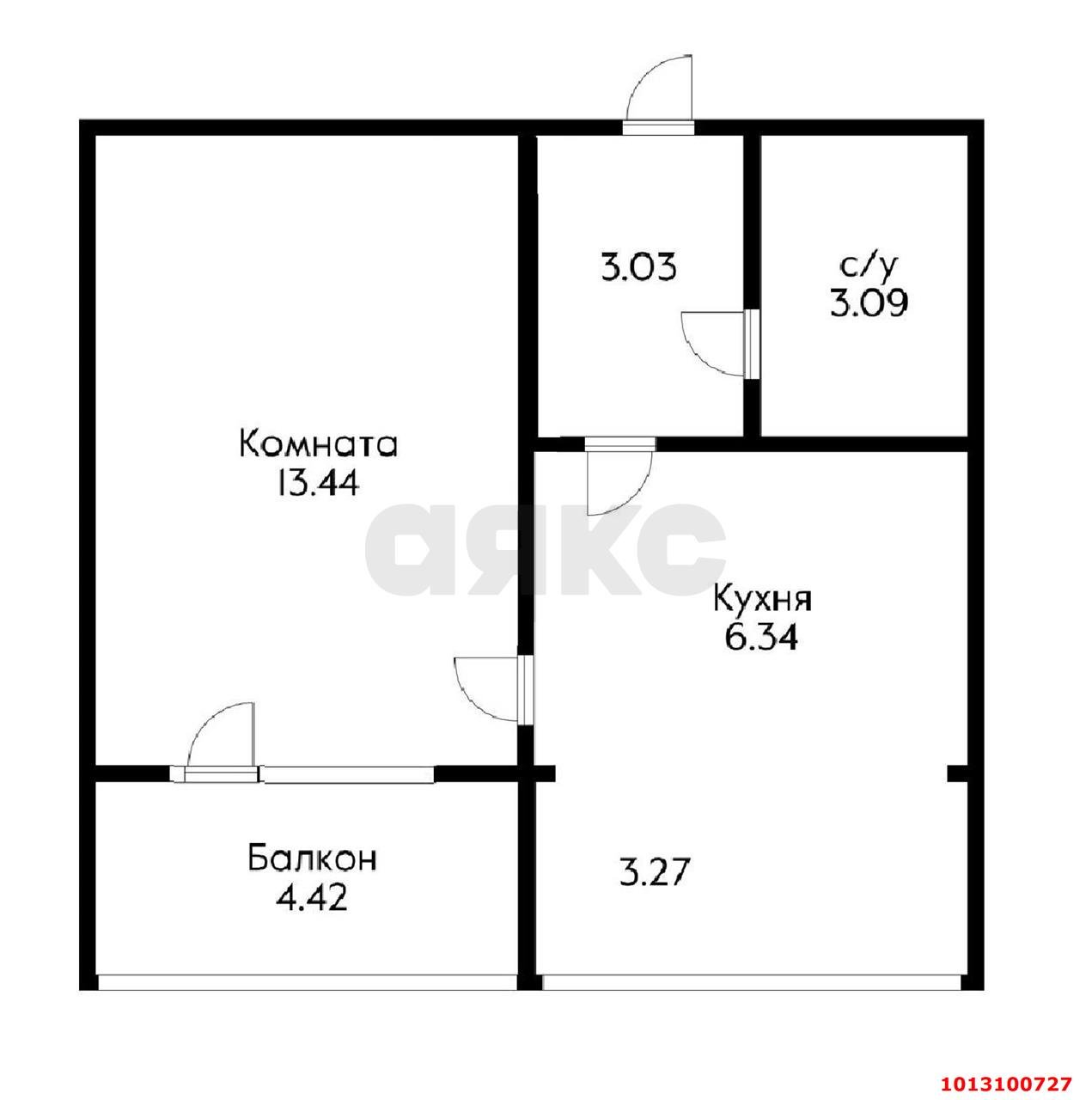 Фото №3: 1-комнатная квартира 33 м² - Краснодар, Музыкальный, ул. имени Мусоргского М.П., 1А