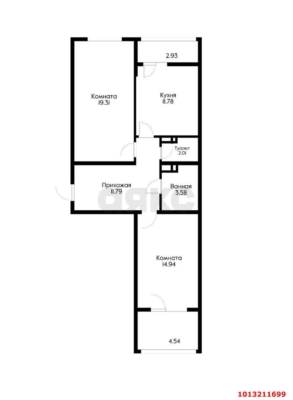 Фото №14: 2-комнатная квартира 62 м² - Краснодар, имени Петра Метальникова, ул. Григория Пономаренко, 45