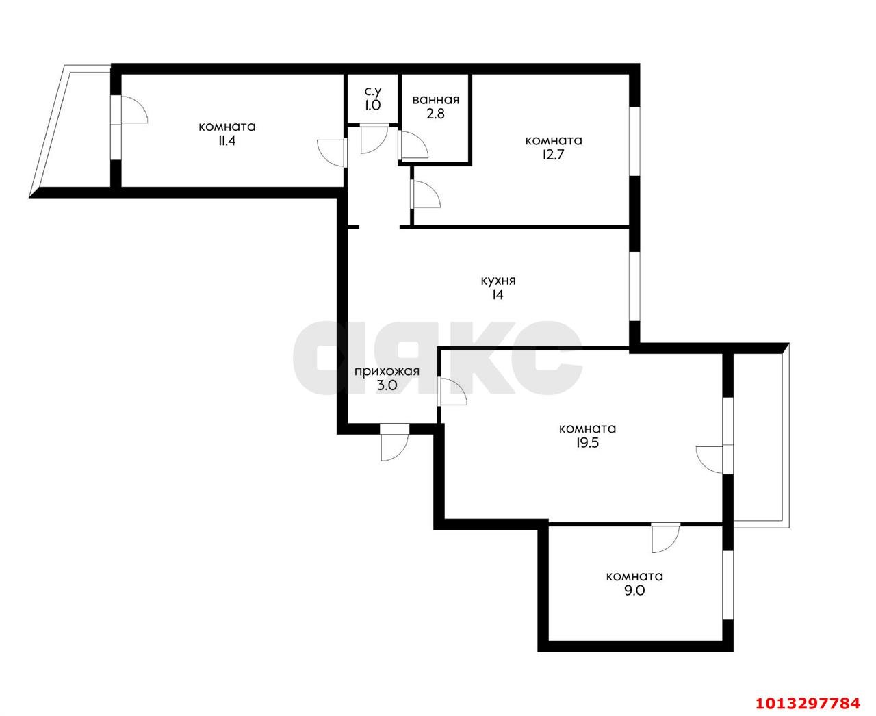 Фото №7: 4-комнатная квартира 82 м² - Краснодар, Юбилейный, ул. Думенко, 14