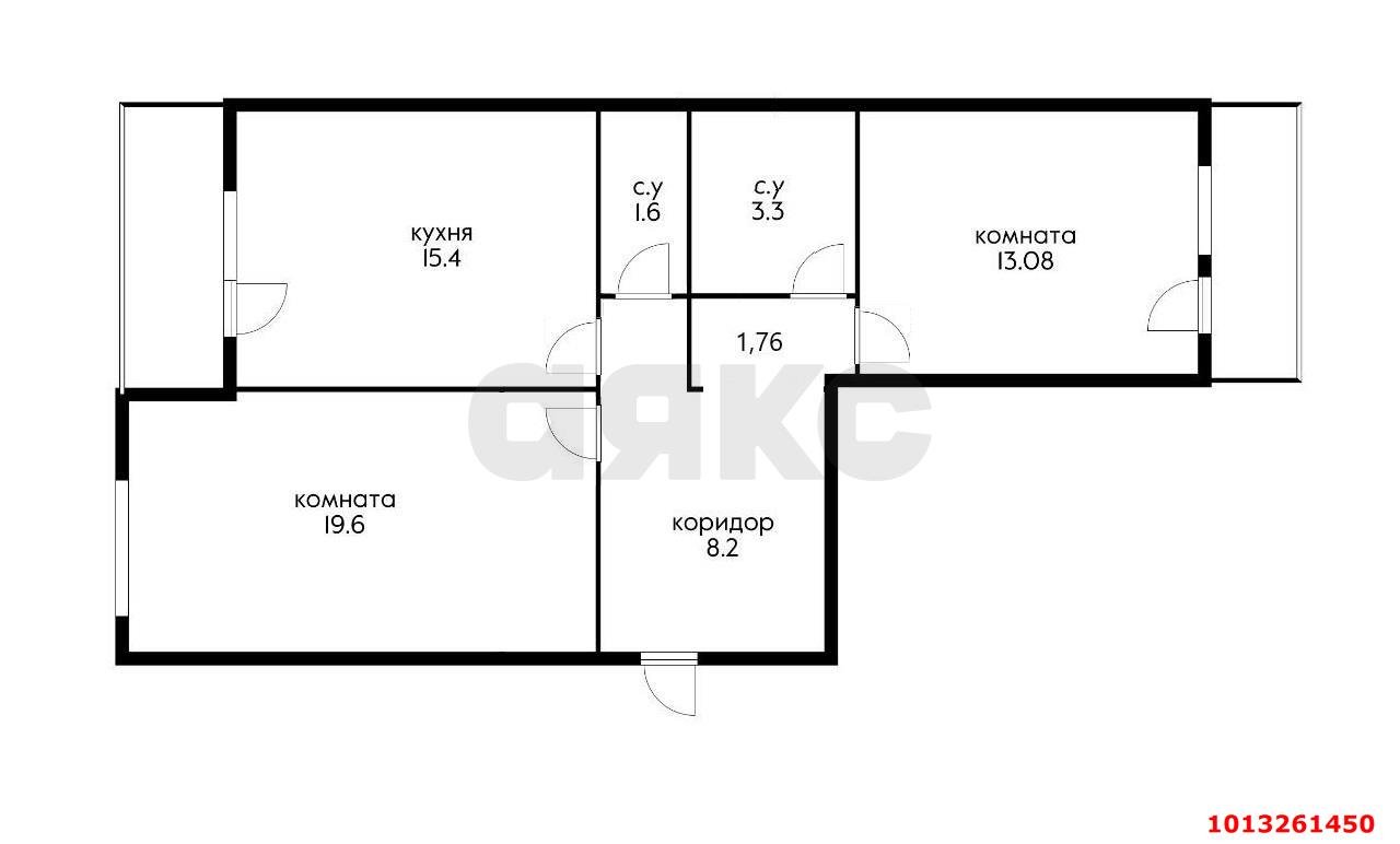 Фото №12: 2-комнатная квартира 72 м² - Краснодар, Почтовый, пр-кт имени писателя Знаменского, 9к1