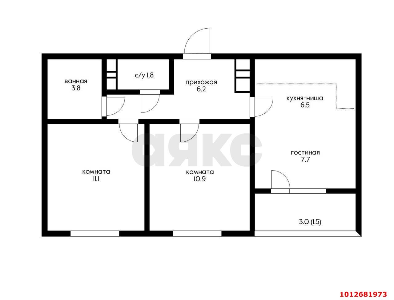 Фото №8: 2-комнатная квартира 54 м² - Краснодар, жилой комплекс Ракурс, ул. имени Героя Ростовского, 8к2