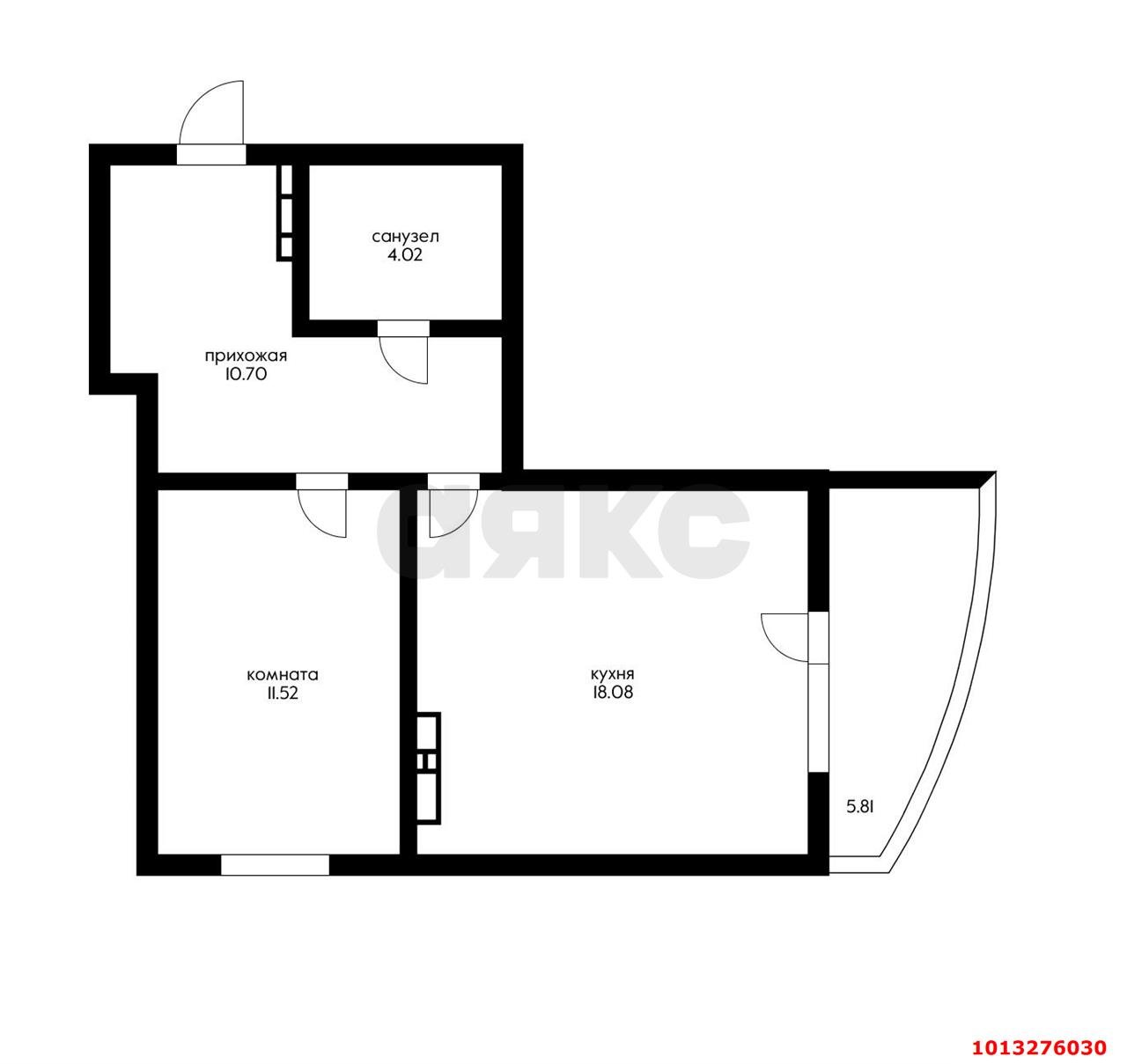 Фото №2: 1-комнатная квартира 50 м² - Краснодар, Достояние, ул. Григория Булгакова, 11А