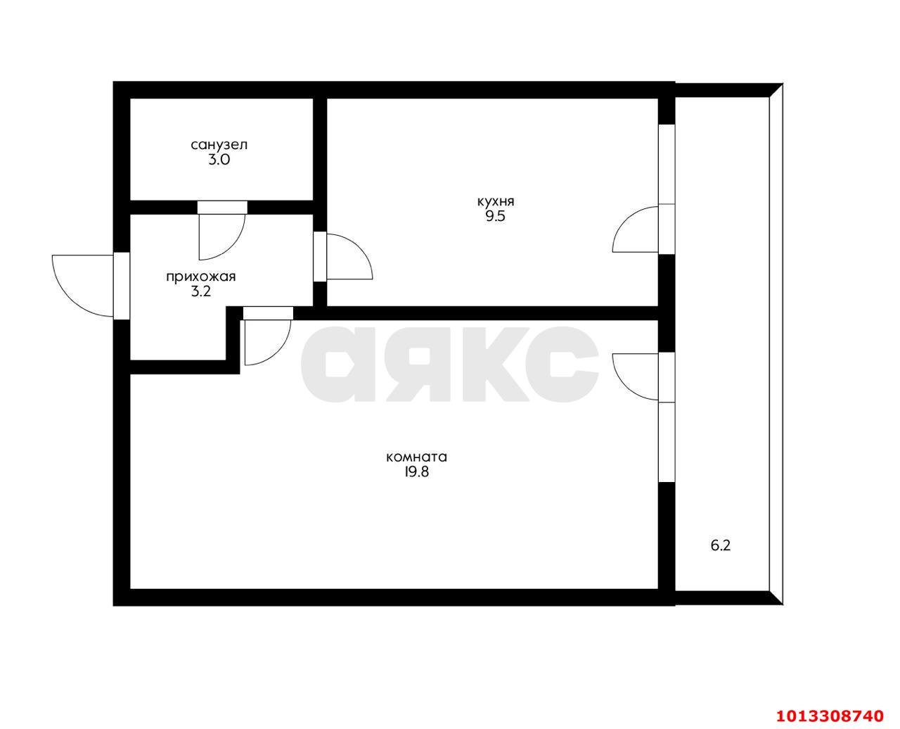 Фото №12: 1-комнатная квартира 41 м² - Краснодар, Черёмушки, ул. Селезнёва, 4/5