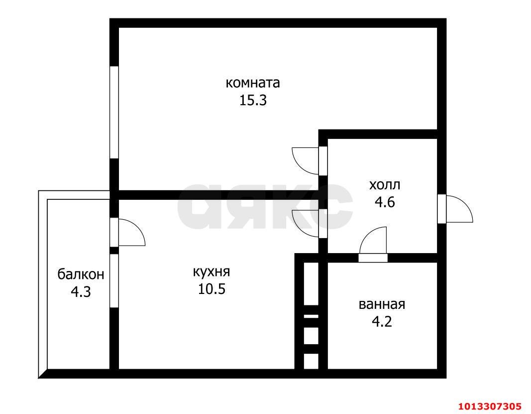 Фото №12: 1-комнатная квартира 37 м² - Краснодар, жилой комплекс Отражение, ул. Конгрессная, 41А