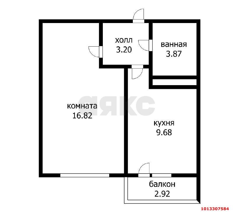 Фото №8: 1-комнатная квартира 34&nbsp;м², 23/24&nbsp;эт. - Краснодар, Прикубанский внутригородской округ, мкр. Музыкальный, ул. Российская, 257/7