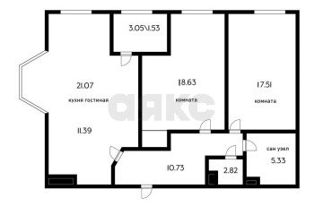 Фото №4: 3-комнатная квартира 90 м² - Краснодар, мкр. жилой комплекс Ренессанс, ул. Строителей, 21