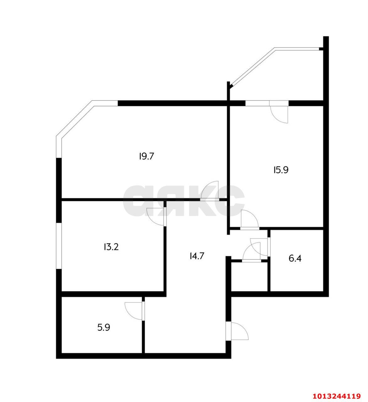 Фото №14: 2-комнатная квартира 81 м² - Краснодар, Школьный, ул. Филатова, 19/2