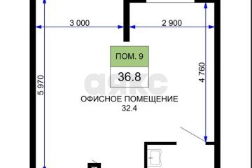 Фото №2: Торговое помещение 38 м² - Краснодар, мкр. жилой комплекс Дыхание, 