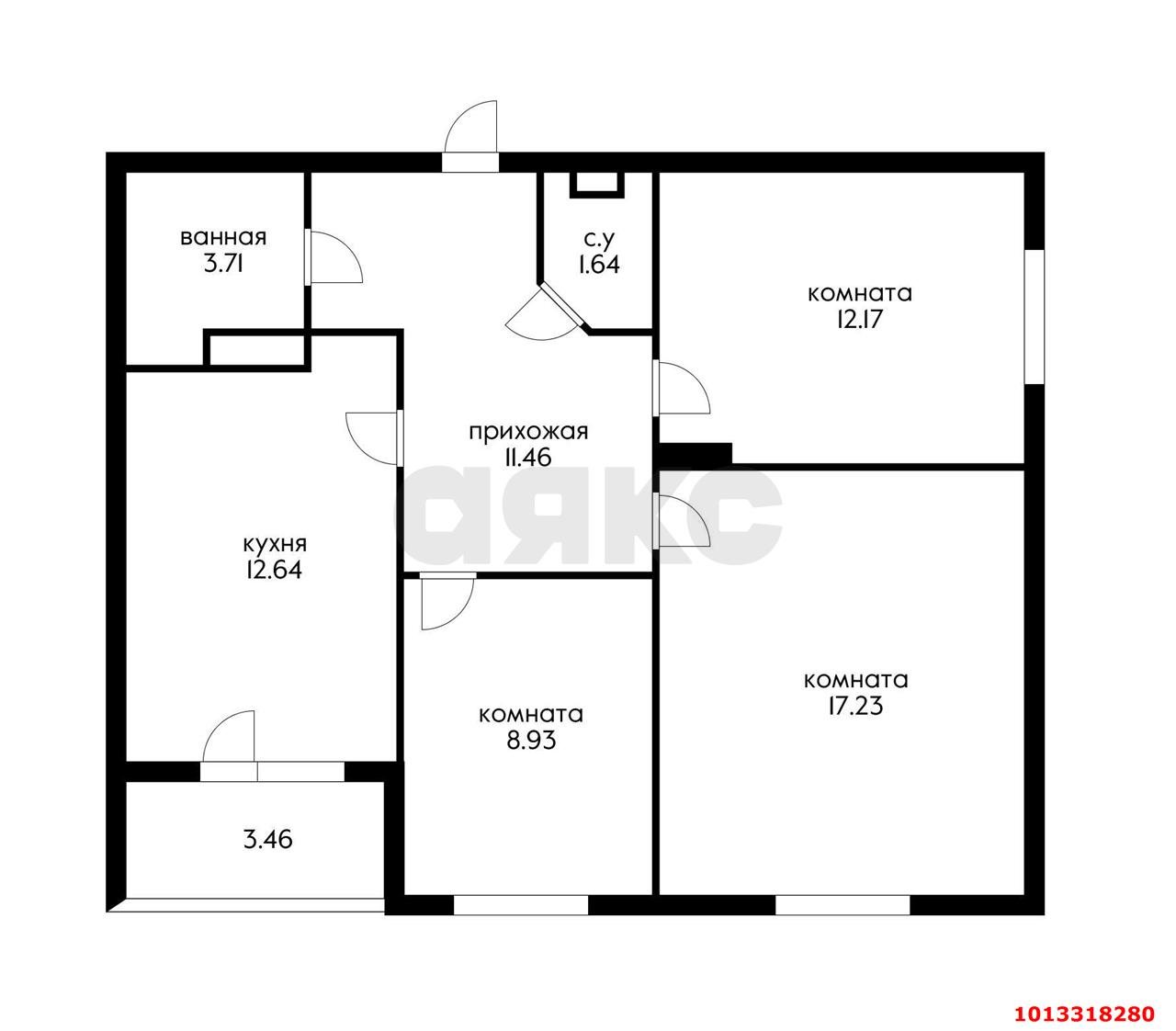 Фото №7: 3-комнатная квартира 70&nbsp;м², 15/24&nbsp;эт. - Краснодар, Прикубанский внутригородской округ, мкр. Достояние