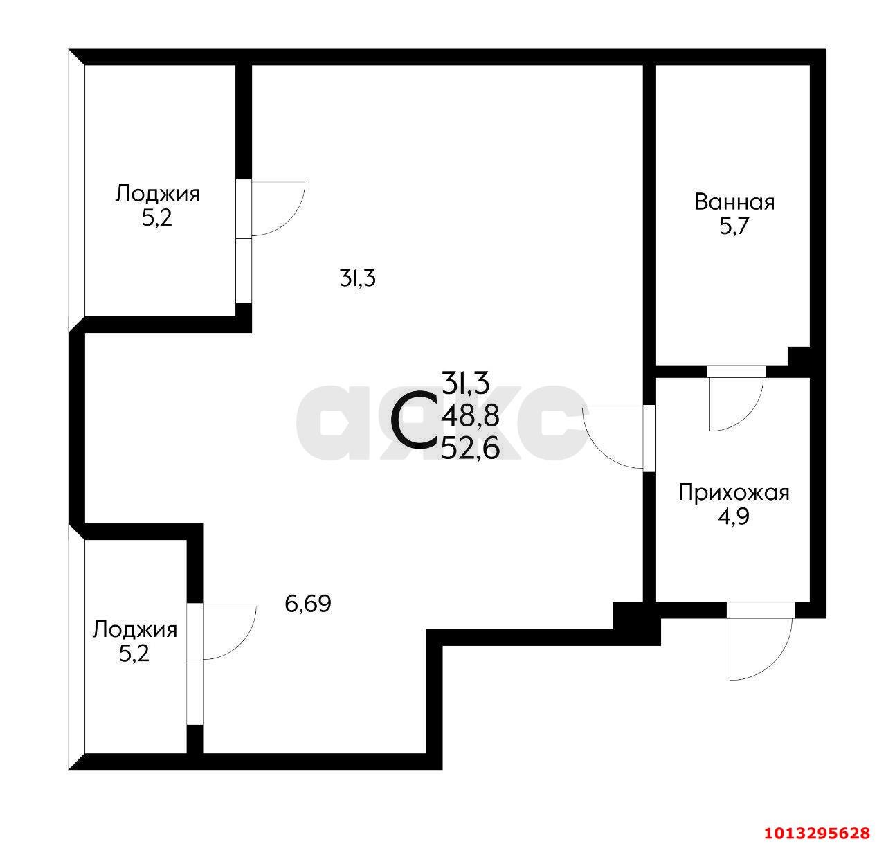 Фото №5: 2-комнатная квартира 48 м² - Краснодар, жилой комплекс Самолёт, ул. Западный Обход, 39/2к5