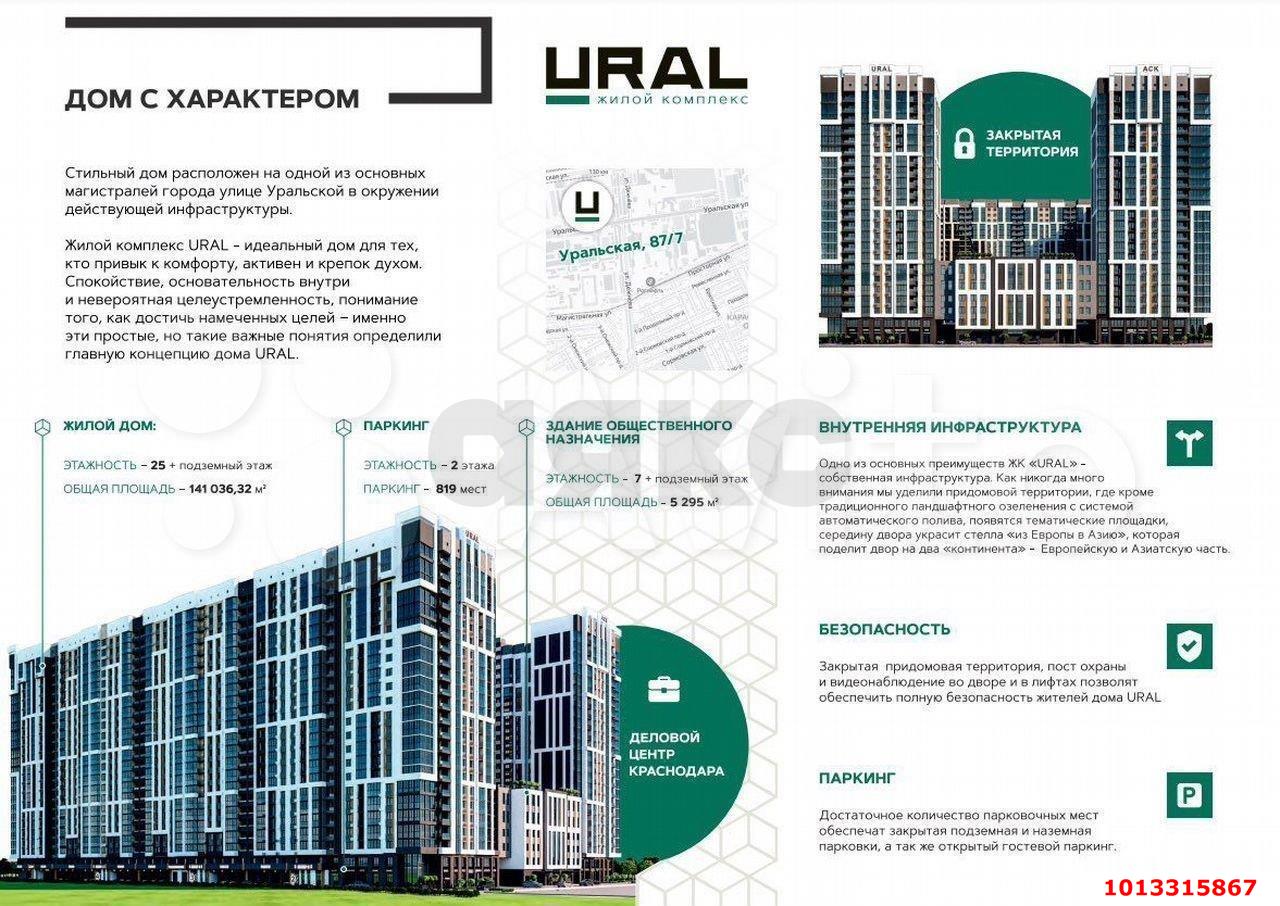 Фото №8: Студия 23 м² - Краснодар, жилой комплекс Ural, ул. Уральская, 87/7