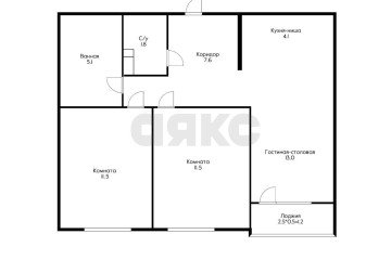 Фото №5: 2-комнатная квартира 54 м² - Краснодар, мкр. жилой комплекс Дыхание, ул. Лётчика Позднякова, 2к16