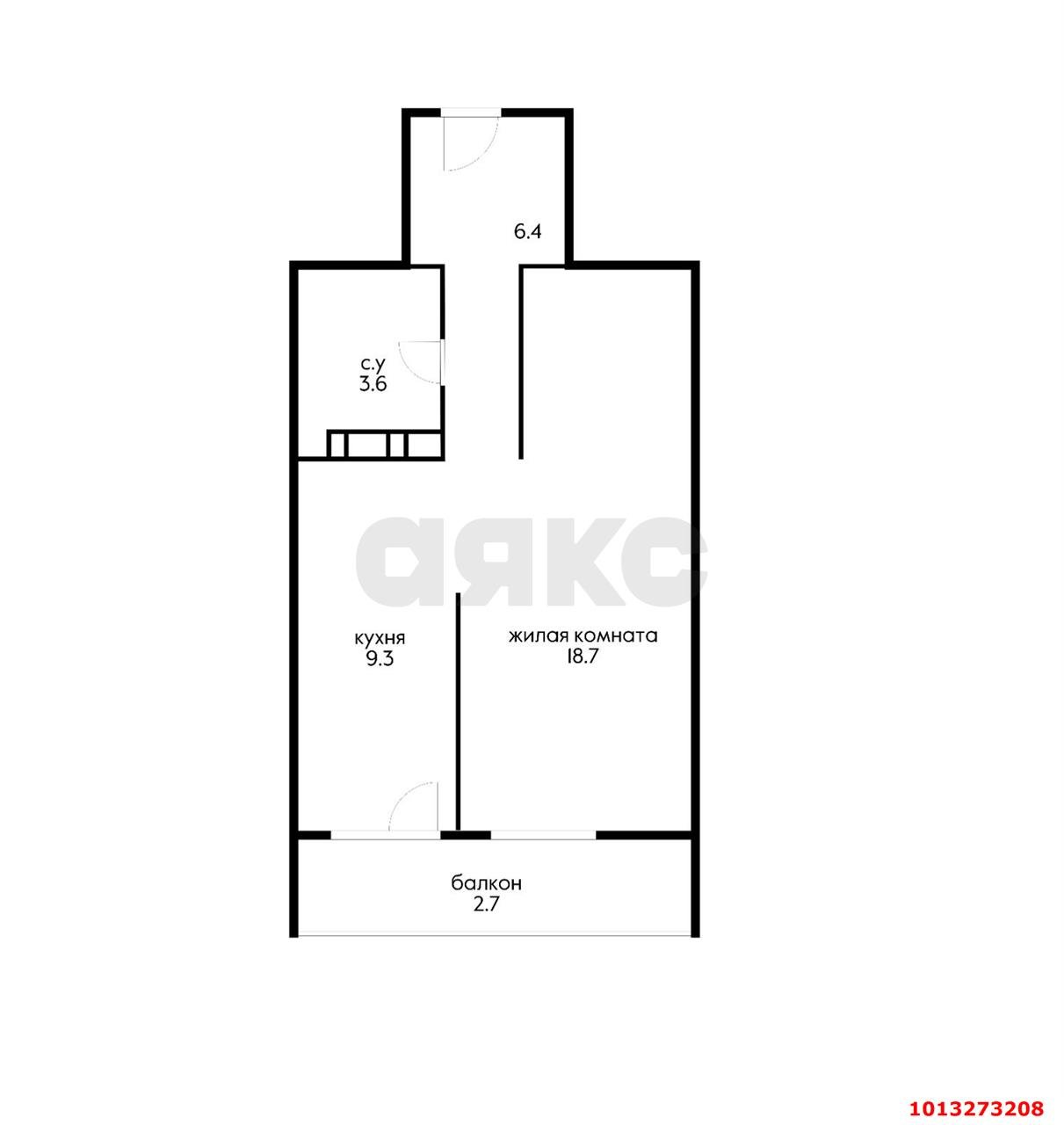 Фото №13: 1-комнатная квартира 40&nbsp;м², 5/8&nbsp;эт. - Краснодар, Прикубанский внутригородской округ, мкр. жилой комплекс Лиговский, ул. Академика Фёдорова, 4