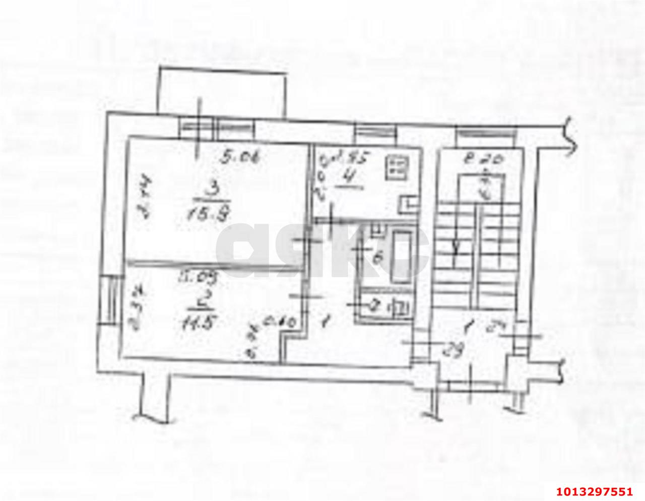 Фото №3: 2-комнатная квартира 46 м² - Краснодар, Центральный, ул. Хакурате, 10к2