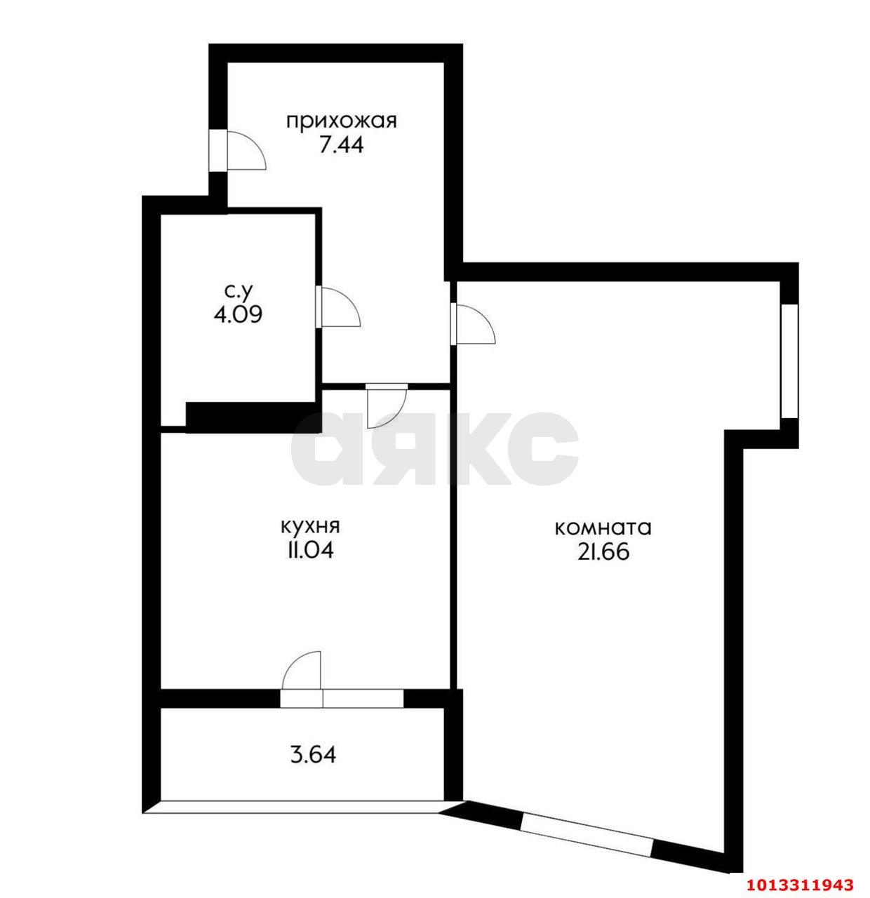 Фото №6: 1-комнатная квартира 49 м² - Краснодар, жилой комплекс Сограт, ул. Красных Партизан, 4/15