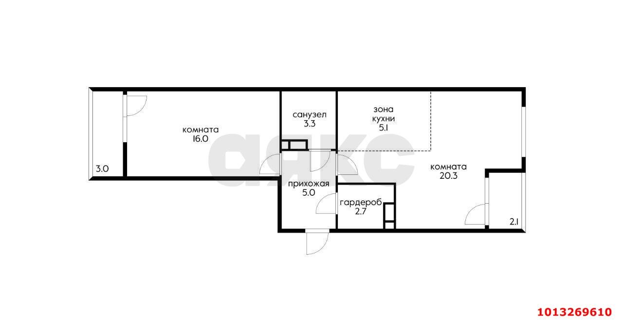 Фото №10: 2-комнатная квартира 55 м² - Краснодар, жилой комплекс Самолёт, ул. Западный Обход, 39/2