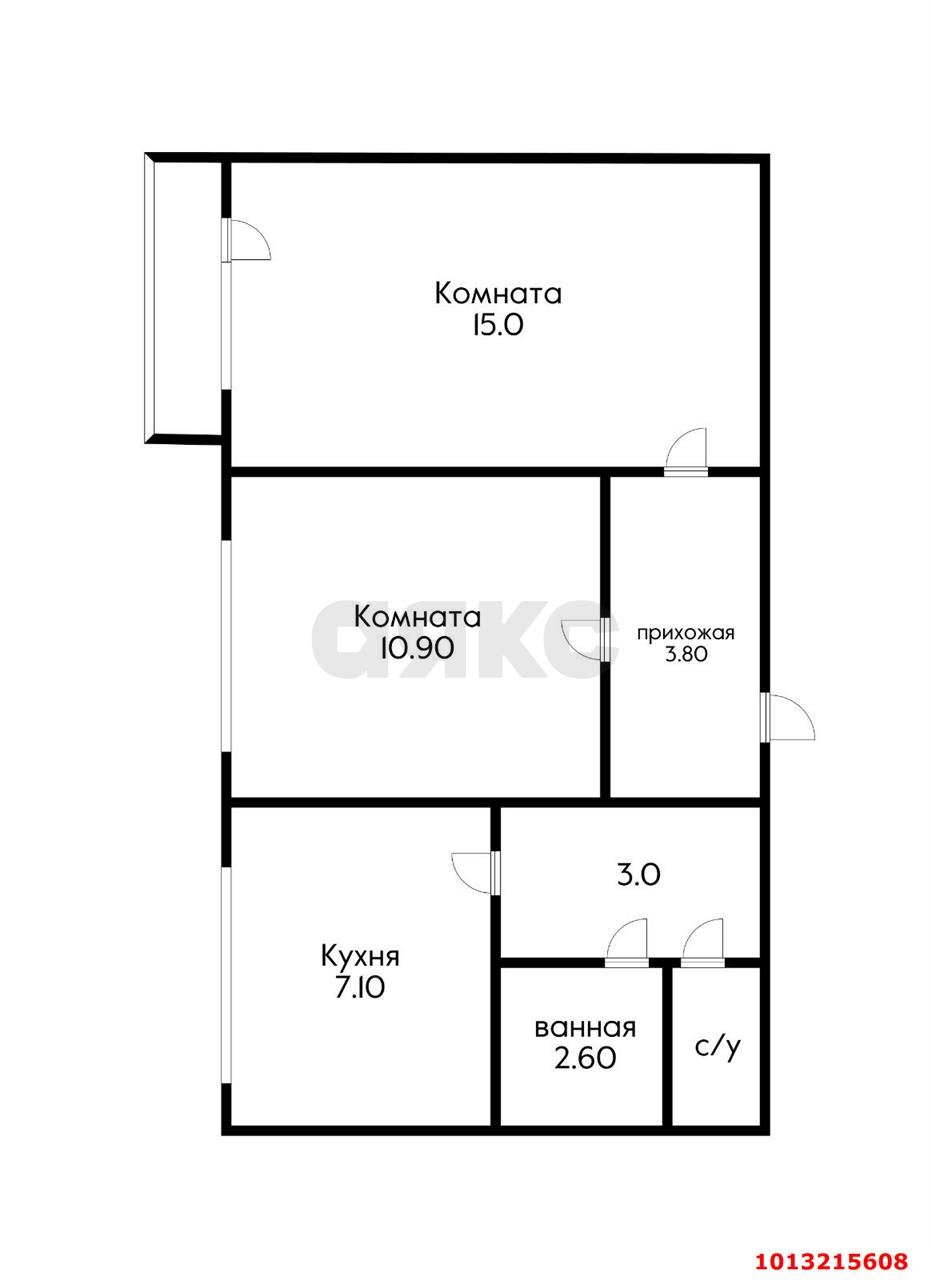 Фото №7: 2-комнатная квартира 45 м² - Краснодар, Черёмушки, ул. Селезнёва, 78