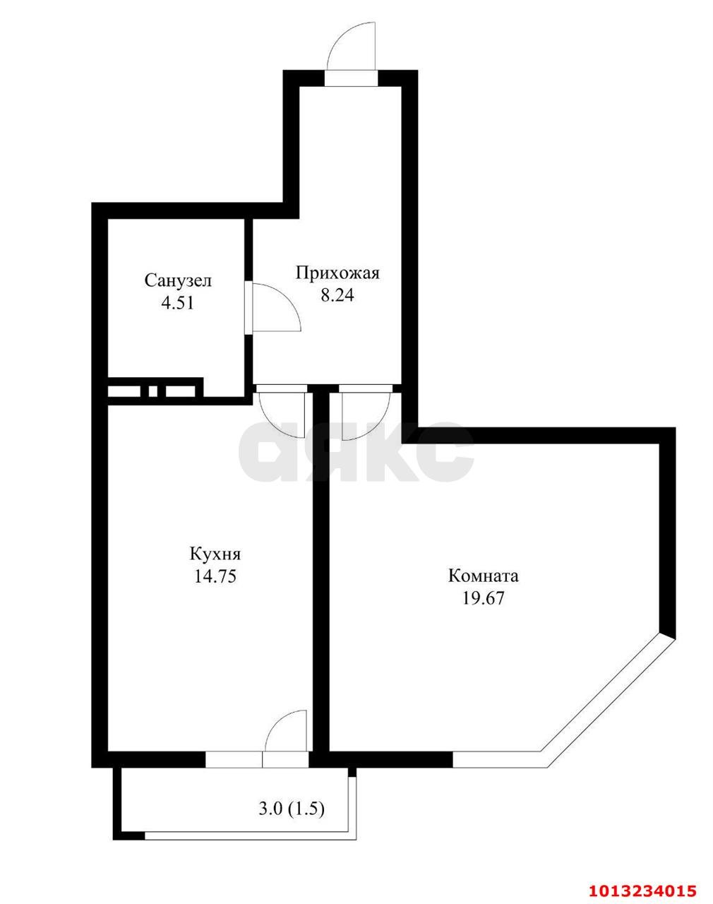 Фото №15: 1-комнатная квартира 50 м² - Краснодар, Фестивальный, ул. Гаражная, 79/1