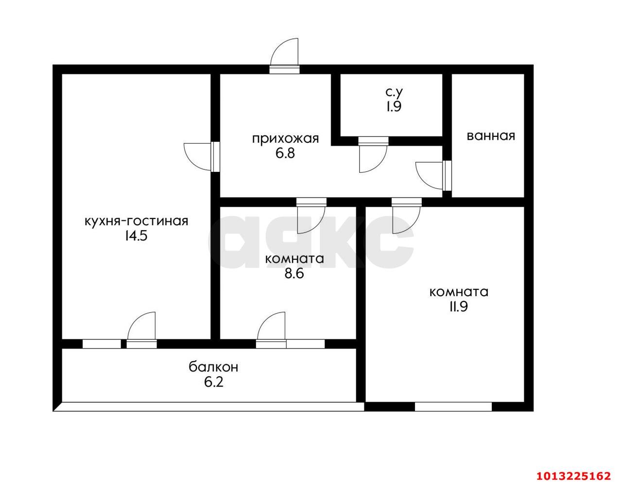 Фото №10: 2-комнатная квартира 53 м² - Краснодар, Парк Победы, 