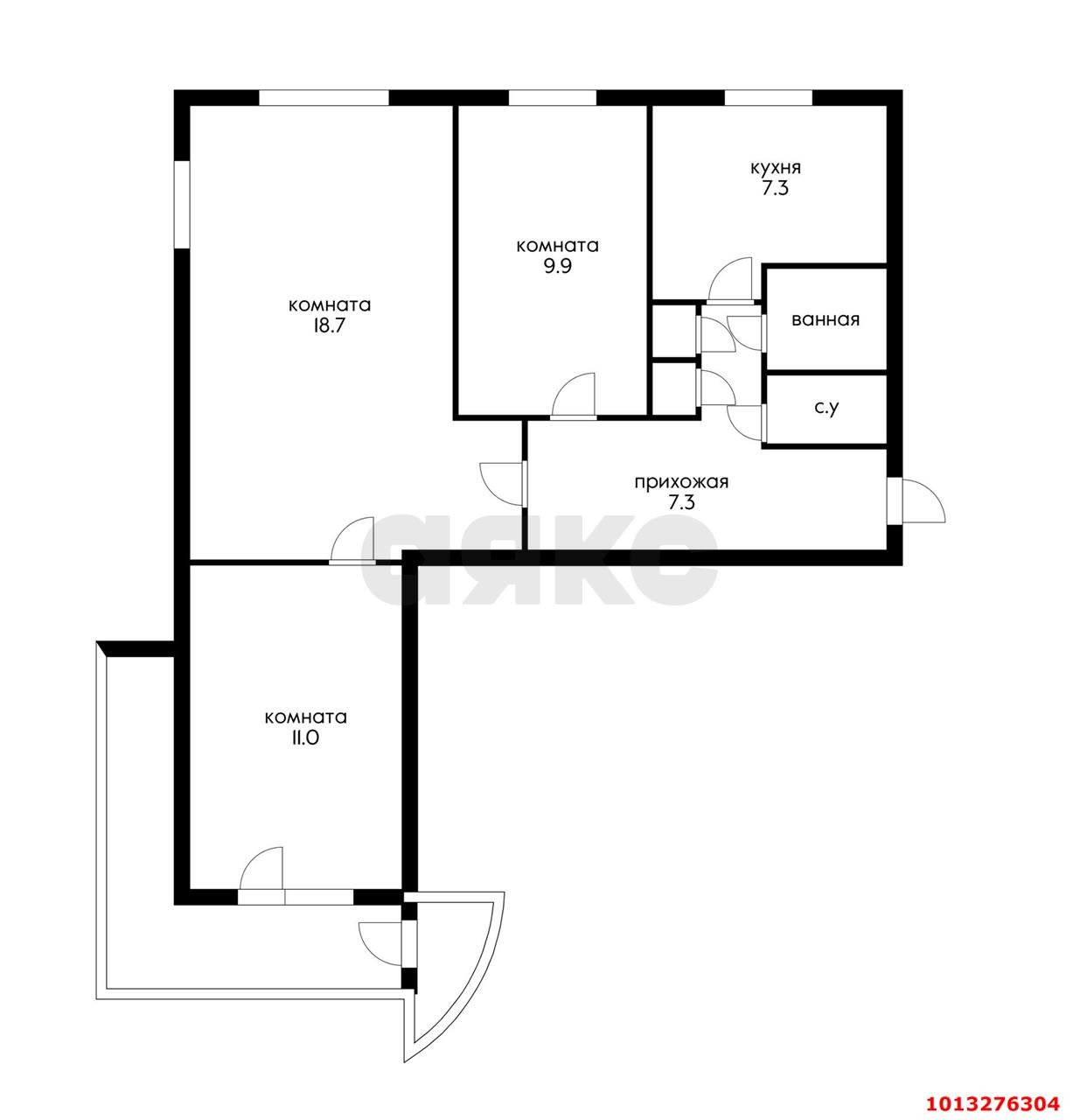 Фото №14: 3-комнатная квартира 70 м² - Краснодар, Черёмушки, ул. Селезнёва, 112