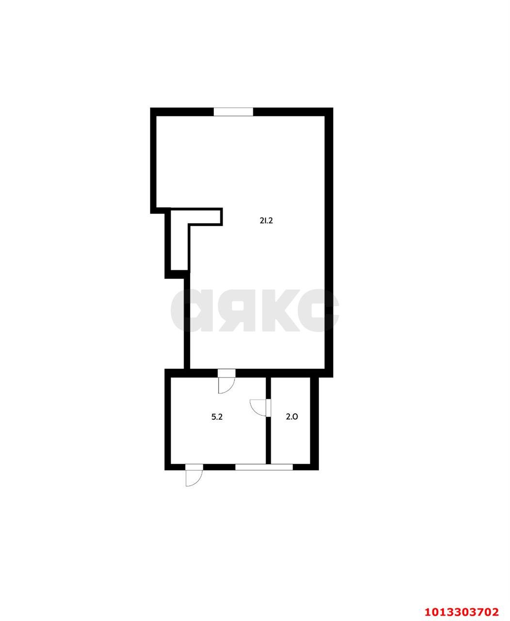 Фото №9: 2-комнатная квартира 29 м² - Краснодар, Центральный, ул. Горького, 140