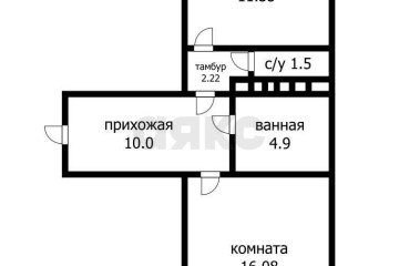 Фото №2: 1-комнатная квартира 45 м² - Краснодар, мкр. Почтовый, пр-кт имени писателя Знаменского, 9к1