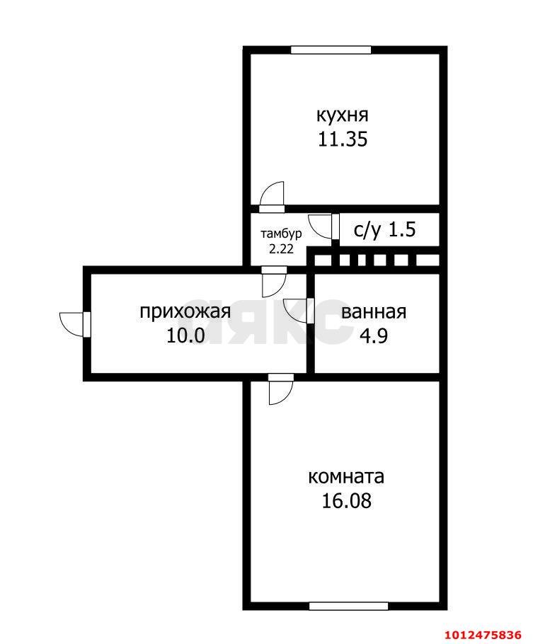 Фото №2: 1-комнатная квартира 45 м² - Краснодар, Почтовый, пр-кт имени писателя Знаменского, 9к1