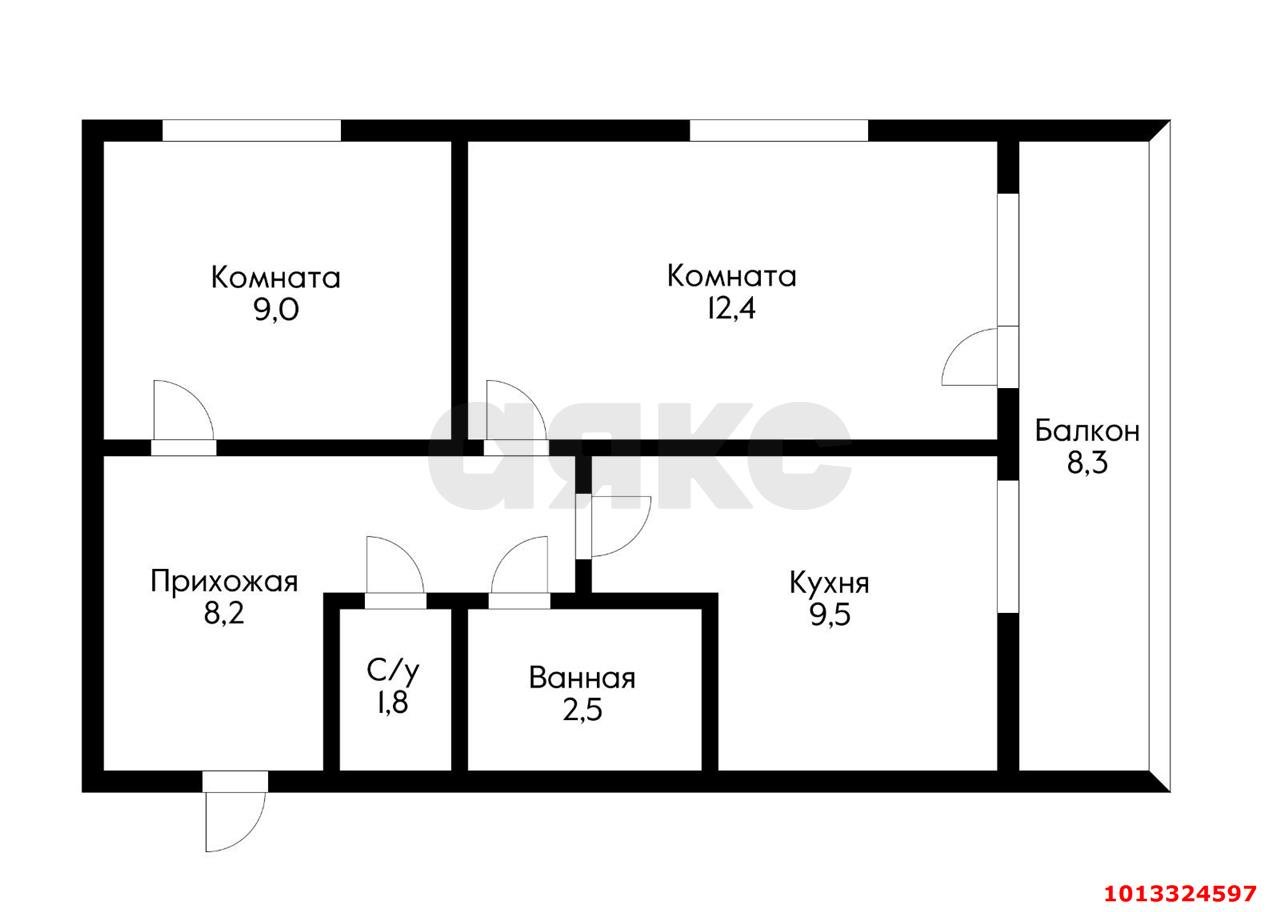 Фото №15: 2-комнатная квартира 51 м² - Тлюстенхабль, ул. Гидростроителей, 19