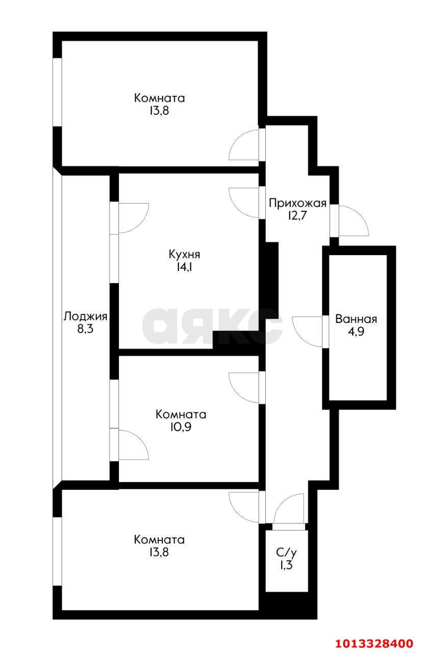 Фото №19: 3-комнатная квартира 80 м² - Краснодар, жилой комплекс Парусная Регата, ул. Автолюбителей, 1Дк1