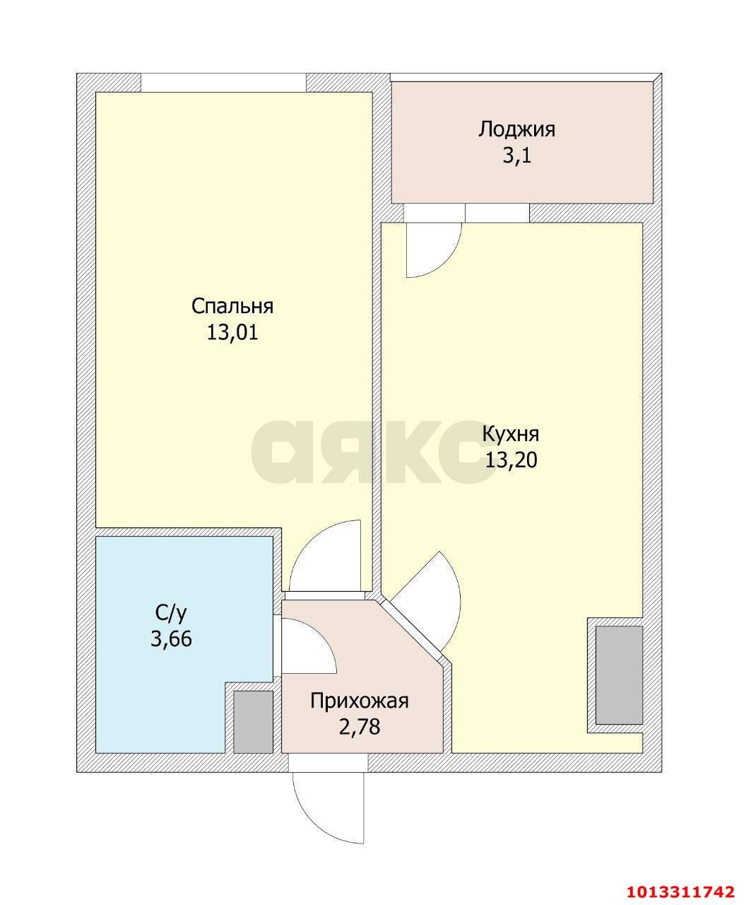 Фото №4: 1-комнатная квартира 34 м² - Краснодар, имени Петра Метальникова, ул. Петра Метальникова, 36