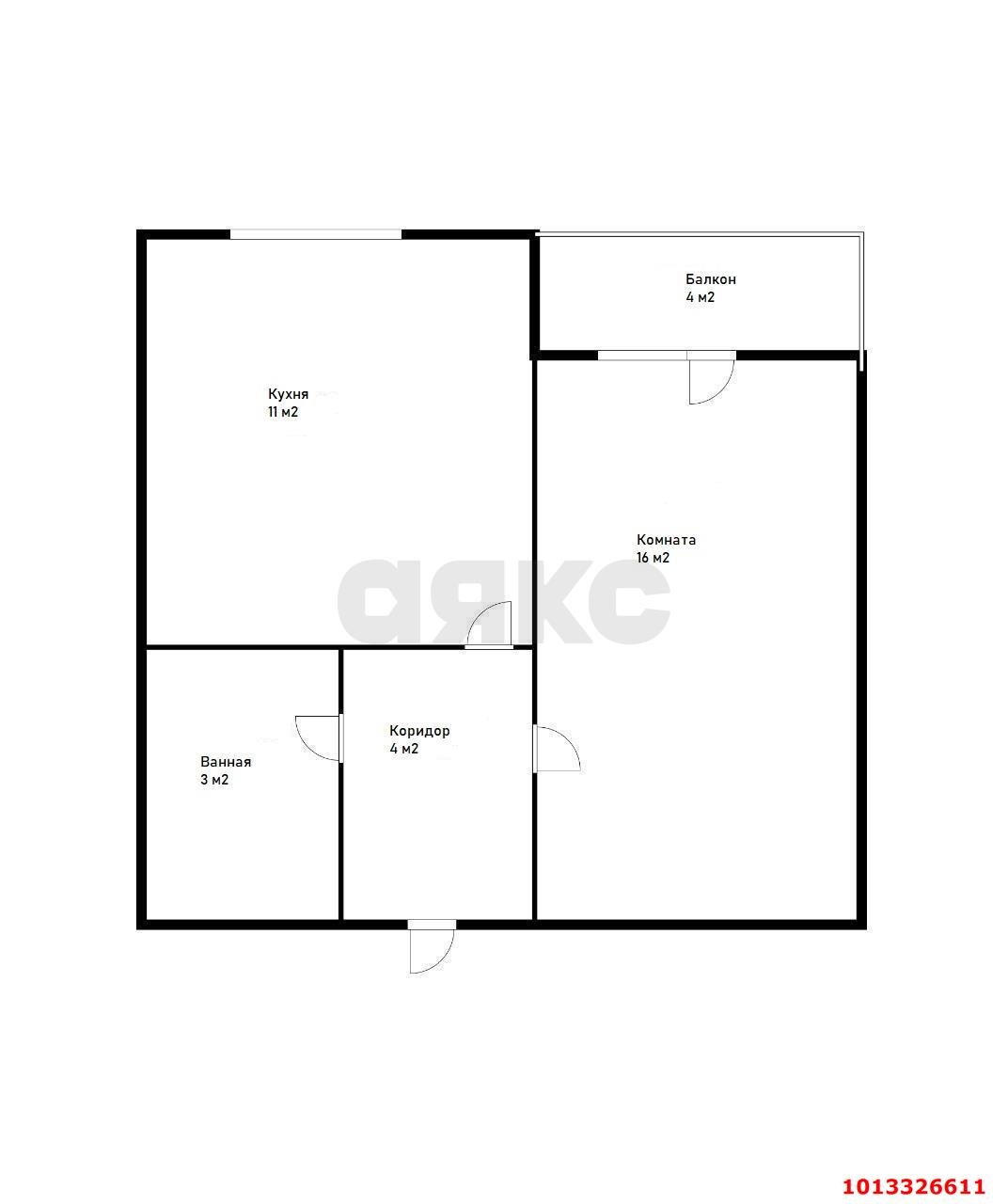 Фото №2: 1-комнатная квартира 38 м² - Новая Адыгея, жилой комплекс Мега, ул. Бжегокайская, 90/3к3