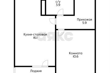 Фото №5: 1-комнатная квартира 40 м² - Краснодар, мкр. жилой комплекс Дыхание, ул. Лётчика Позднякова, 2к16