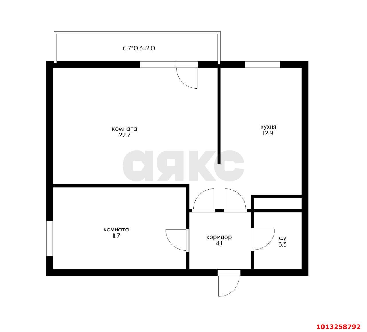 Фото №3: 2-комнатная квартира 61 м² - Краснодар, жилой комплекс Радуга, ул. Евгении Жигуленко, 7лит1