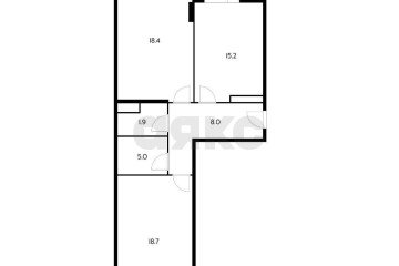 Фото №2: 2-комнатная квартира 82 м² - Краснодар, мкр. Догма Парк, ул. Марины Цветаевой, 3к1