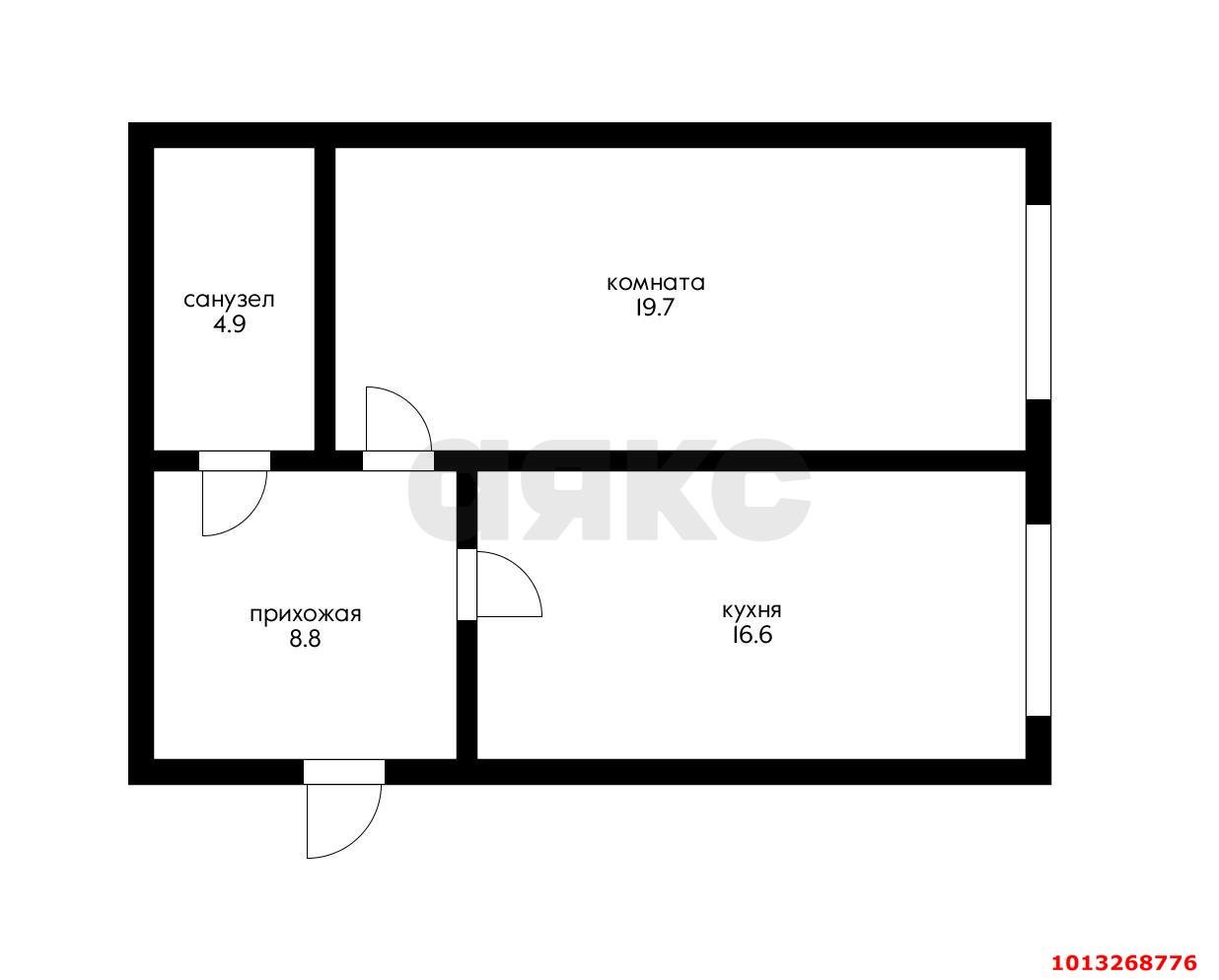 Фото №11: 1-комнатная квартира 50 м² - Краснодар, Краевая Клиническая Больница, ул. 1 Мая, 270