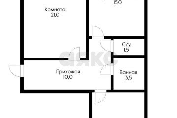 Фото №3: 2-комнатная квартира 55 м² - Яблоновский, ул. Гагарина, 192к3