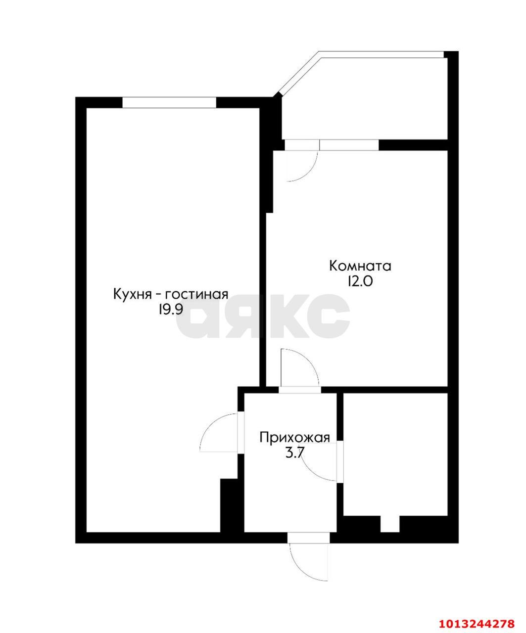 Фото №3: 1-комнатная квартира 41 м² - Краснодар, жилой комплекс Сказка Град, 