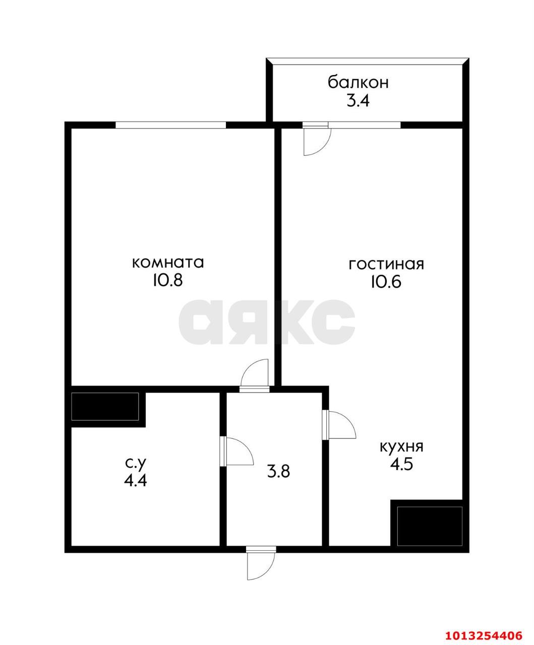 Фото №4: 1-комнатная квартира 37 м² - Краснодар, жилой комплекс Ракурс, ул. имени Героя Ростовского, 8к1