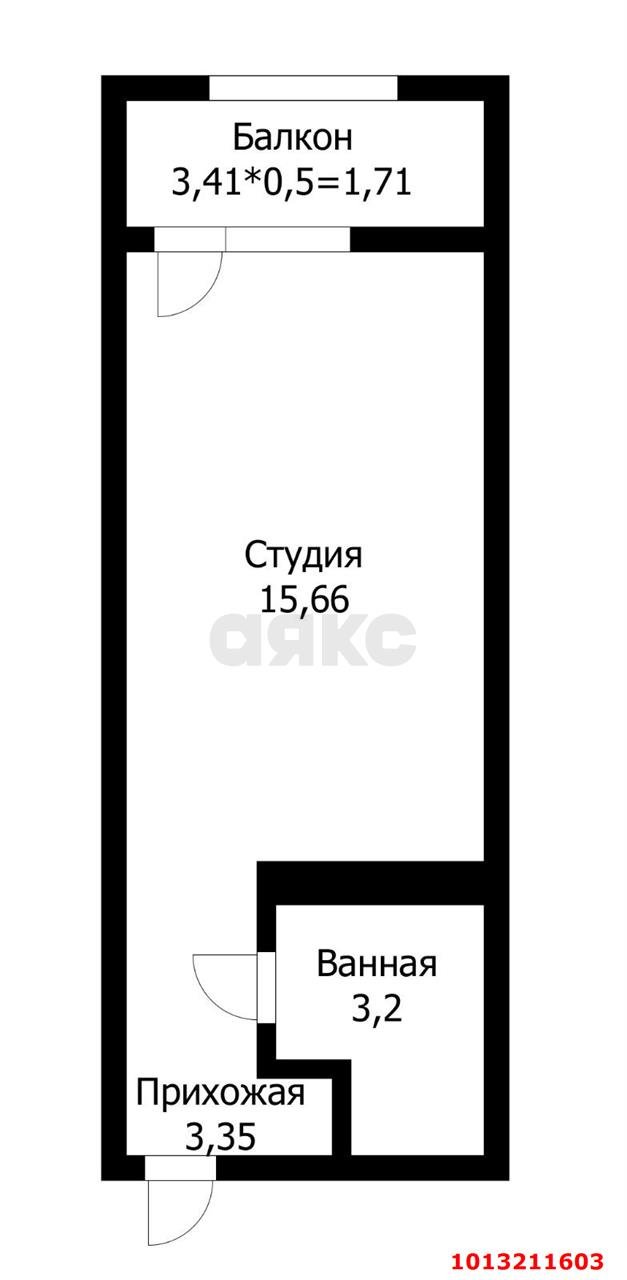 Фото №4: Студия 22 м² - Краснодар, имени Демьяна Бедного, ул. Степная, 1/1