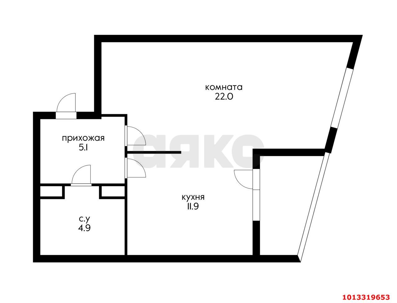 Фото №12: 1-комнатная квартира 47 м² - Краснодар, жилой комплекс Сказка Град, ул. имени В.Н. Мачуги, 166к1