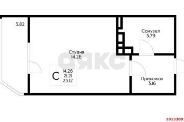 Фото №2: Студия 23 м² - Краснодар, мкр. жилой комплекс Ural, ул. Уральская, 87/7