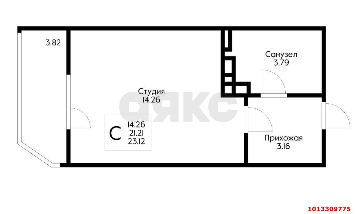 Фото №2: Студия 23 м² - Краснодар, жилой комплекс Ural, ул. Уральская, 87/7