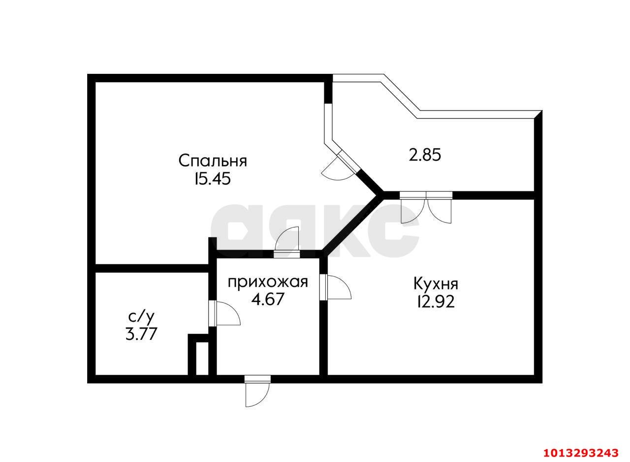 Фото №14: 1-комнатная квартира 42 м² - Краснодар, жилой комплекс Облака, 