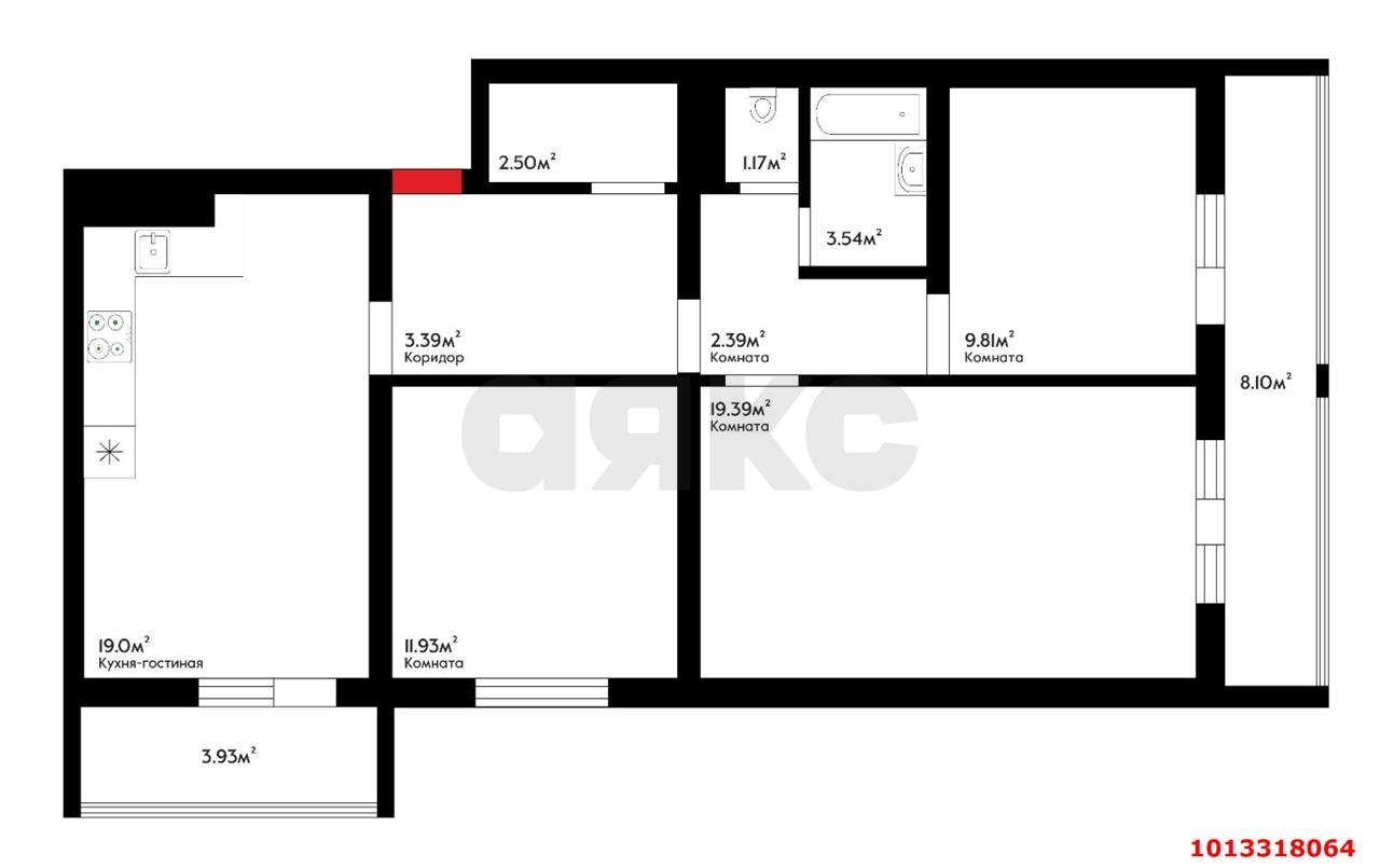 Фото №20: 3-комнатная квартира 84 м² - Краснодар, Репино, пр-д Репина, 28